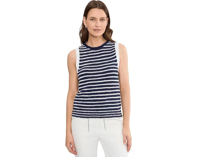 Harbor Pebble Cotton Stripe Tank