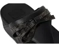 Сандалии FitFlop Lulu Glitz-bow с кожаным верхом и стразовым бантом