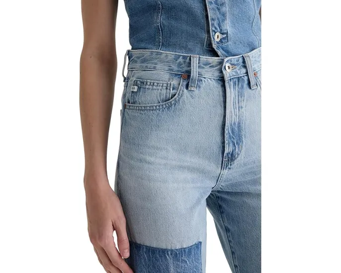 Джинсы AG Jeans Brinley с завышенной талией и прямым кроем в цвете Carpinteria