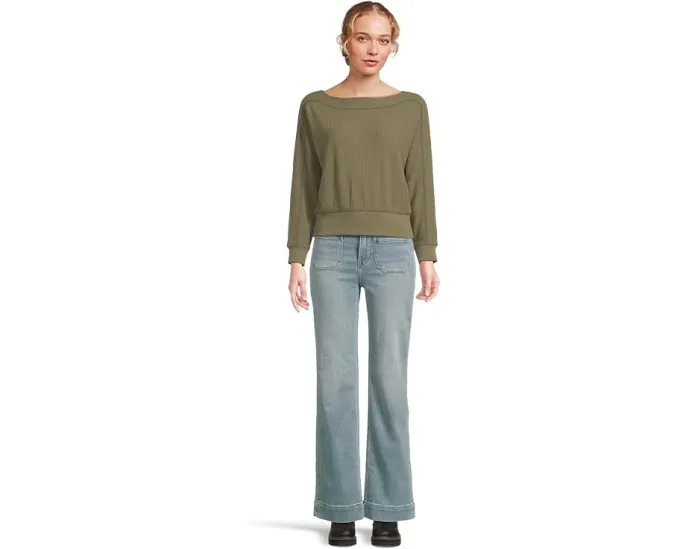 Lilla P Топ с рельефными швами и резинкой из смесовой ткани