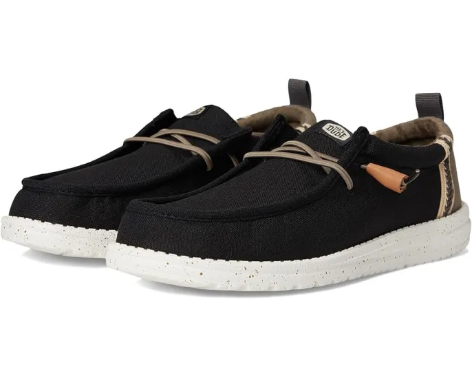 Кроссовки Hey Dude Wally Summer Linen с кожаными кисточками и круглым носком