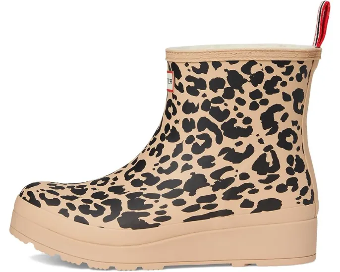 Утепленные короткие сапоги Play Short Insulated от Hunter цвет Medium Natural Leopard