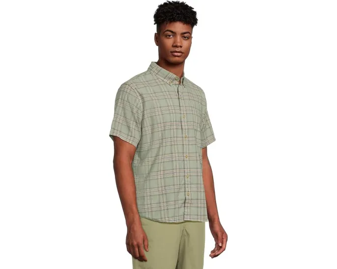 L.L.Bean Рубашка из смесового хлопка и конопли Stonecoast в клетку