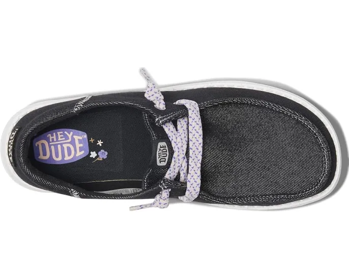 Детские слипоны Hey Dude Kids Wendy Funk Friendship Lace с эластичными шнурками