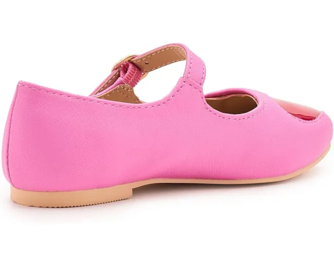 Лакированные балетки Janie and Jack с сердечком на носке и регулируемой пряжкой