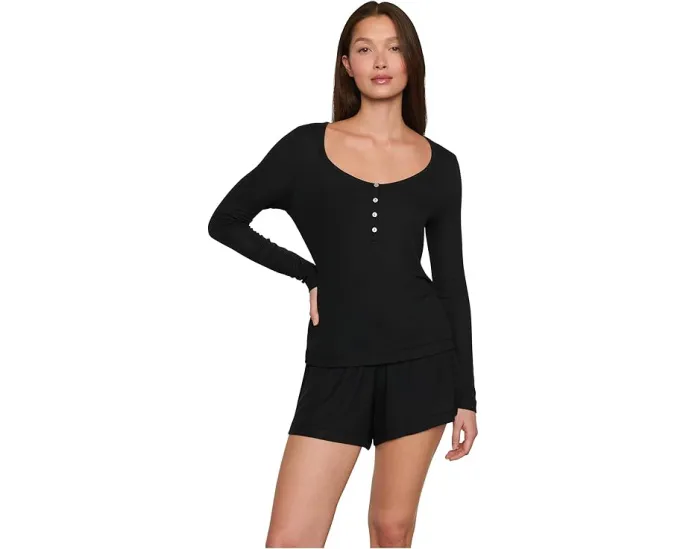 Шорты Eberjey Dream Rib Relaxed из модала с завязками на поясе