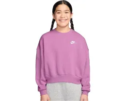 Свитшот Nike Kids Sportswear Club Fleece Boxy Crew Neck с вышитым логотипом