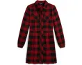 Платье из хлопковой саржи Buffalo Check для подростков Polo Ralph Lauren Kids