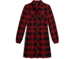 Платье из хлопковой саржи Buffalo Check для подростков Polo Ralph Lauren Kids