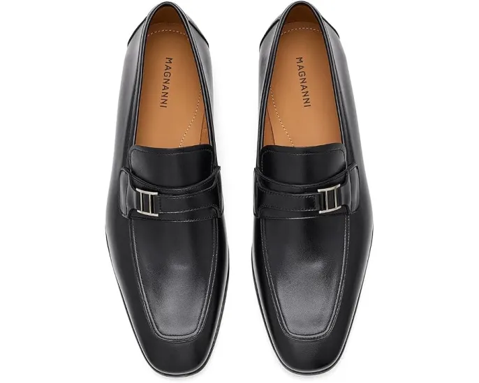 Черные лоферы Magnanni Tazz Side Bit с металлической вставкой
