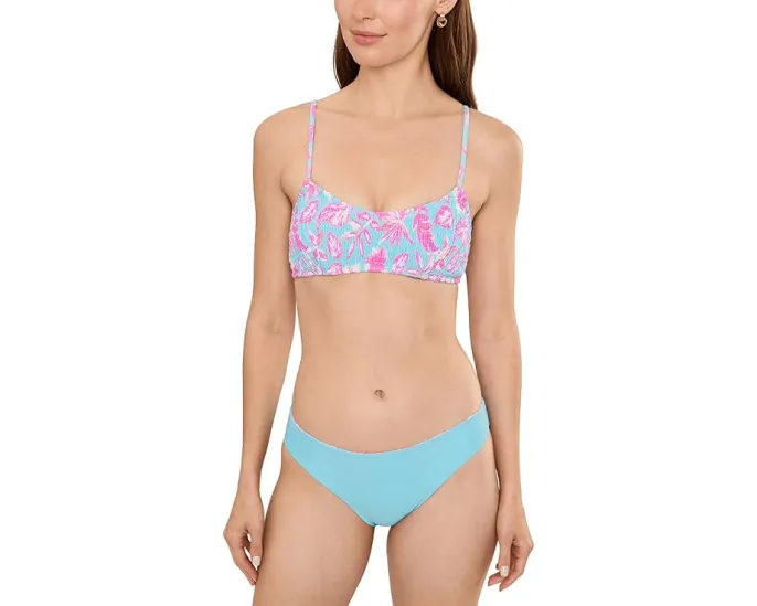 Бикини топ Tropical Glow из переработанного материала с регулируемыми бретелями