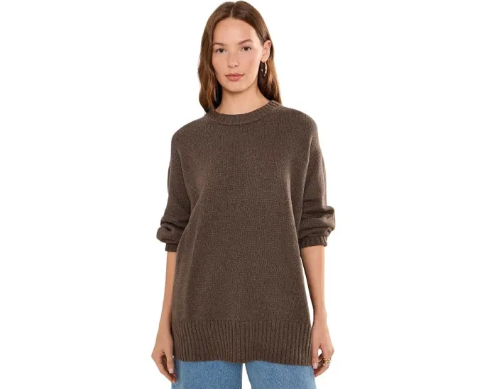 Свитер Eileen Fisher с круглым вырезом из хлопка и кашемира
