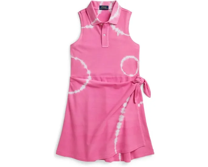 Платье Polo Ralph Lauren Kids с тай-дай принтом и имитацией запаха