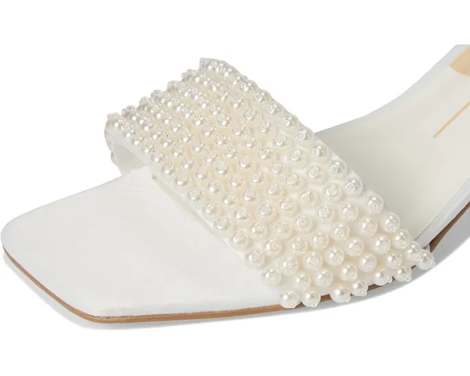 Dolce Vita Rexa Pearl босоножки из атласа с жемчужным декором