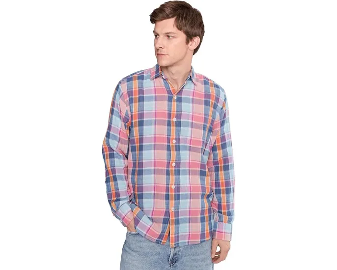 Длинная рубашка Tommy Bahama Palma Roja Plaid из хлопка с клетчатым принтом