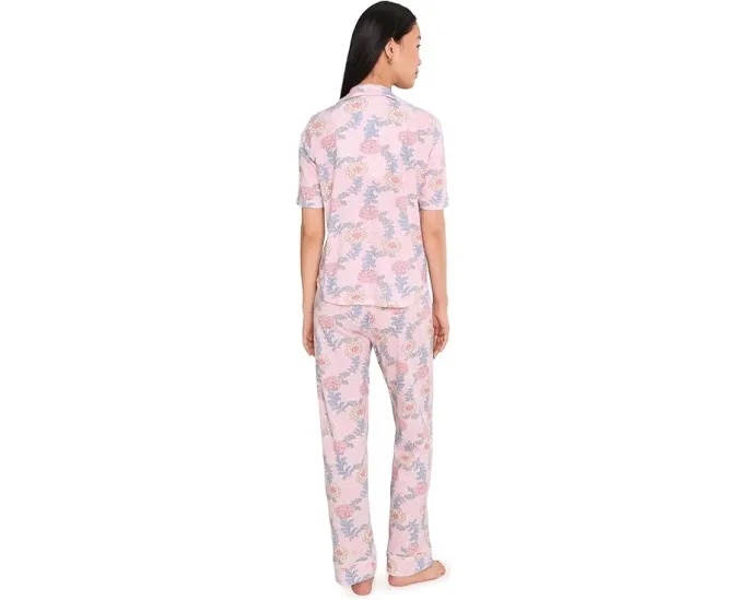 Пижамный комплект Karen Neuburger Petite с коротким рукавом и отложным воротником