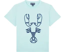Детская футболка Vilebrequin Kids с принтом омара и короткими рукавами