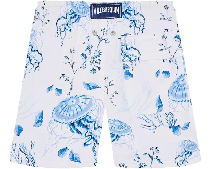 Детские плавки Vilebrequin Kids с принтом медуз и ракушек
