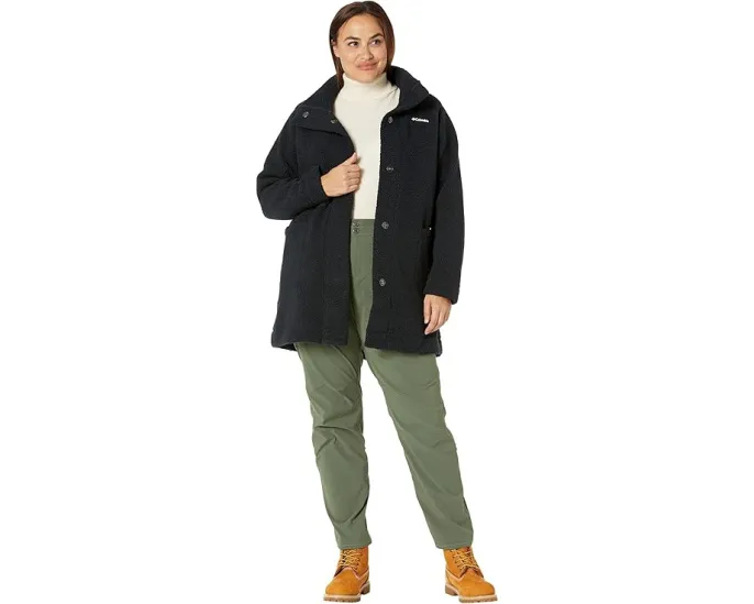 Длинное пальто Columbia Plus Size Panorama с ветрозащитным клапаном