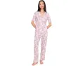 Пижамный комплект Karen Neuburger Petite с коротким рукавом и отложным воротником