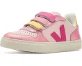 Детские кроссовки VEJA Small V-10 из экологичной кожи с застежками на липучках