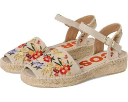 Эспадрильи Toni Pons Garbet с вышивкой цветов и открытым носком
