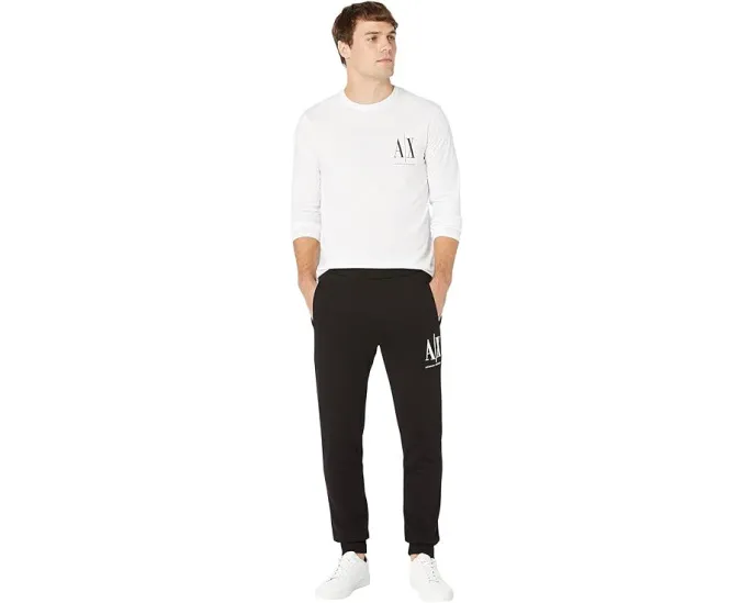 Брюки Armani Exchange Icon Cotton с вышитым логотипом и эластичным поясом