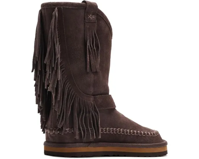 Ботинки Free People Faye Fringe Pull-On с бахромой и искусственным мехом
