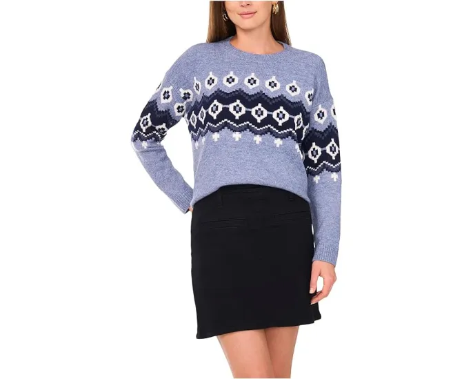 Свитер Vince Camuto Fair Isle с регланными рукавами и норвежским узором