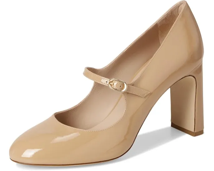 Stuart Weitzman Туфли Babette Mary Jane 85 с ремешком и миндалевидным мысом