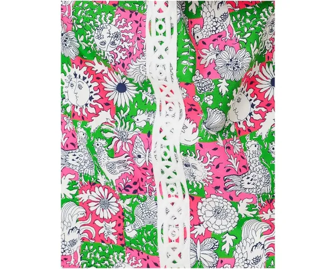 Скорт мини Lilly Pulitzer Fairbanks с завышенной талией и кружевной отделкой