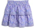 Юбка Vineyard Vines Kids Gemma с защипами и цветочным принтом