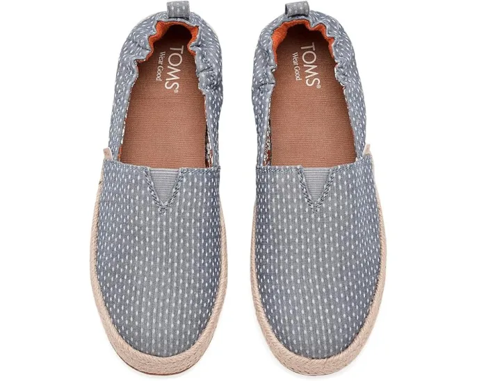 Детские балетки TOMS Valencia с платформой из джута