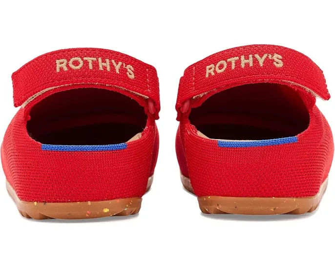 Детские сабо Rothy's Kids Clogs с рисунком ромашки на регулируемом ремешке