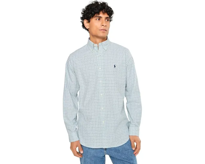 Polo Ralph Lauren классическая рубашка-поло в клетку Green Blue Multi