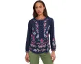 Johnny Was Блуза Field Henley с цветочным принтом