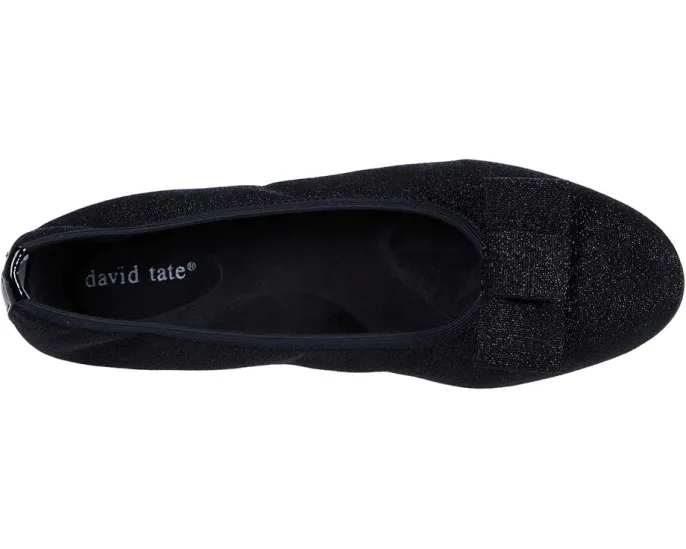 Балетки David Tate Teresa с бантом и обтянутым каблуком