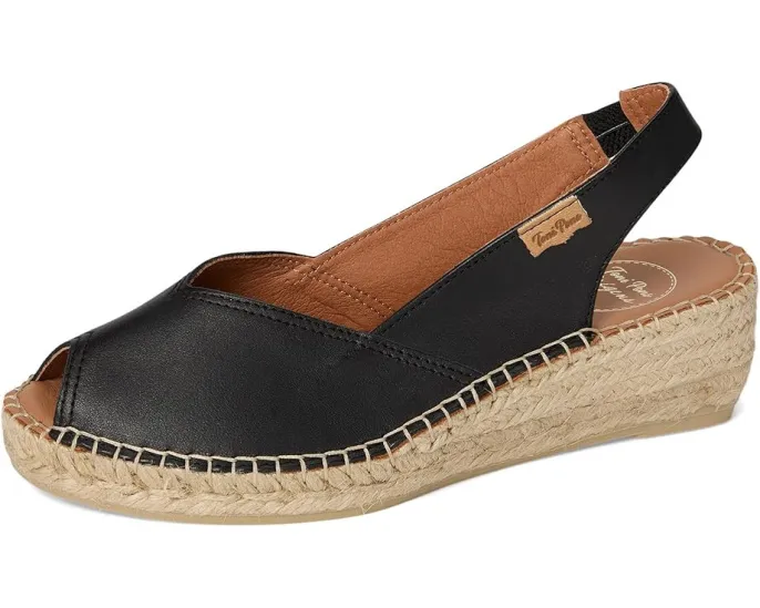 Toni Pons Bernia-P туфли на танкетке с открытым носком и эластичным ремешком