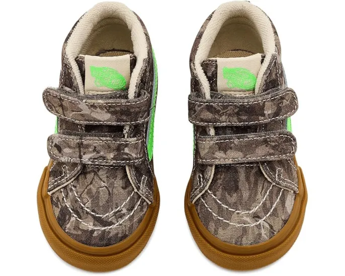 Детские кроссовки Vans Sk8-Mid Reissue V на липучках с усиленным мыском