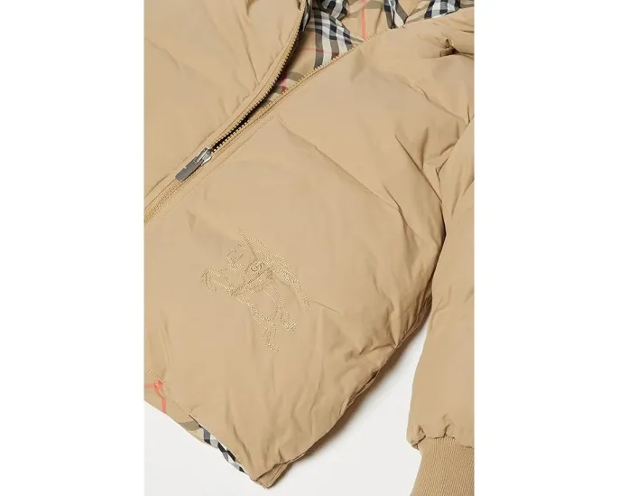 Куртка Burberry Kids Axel Puffer реверсивная с вышитым рыцарем