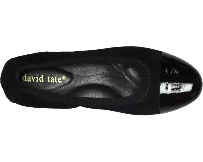 Лоферы David Tate Nicole из замши с мыском из лаковой кожи