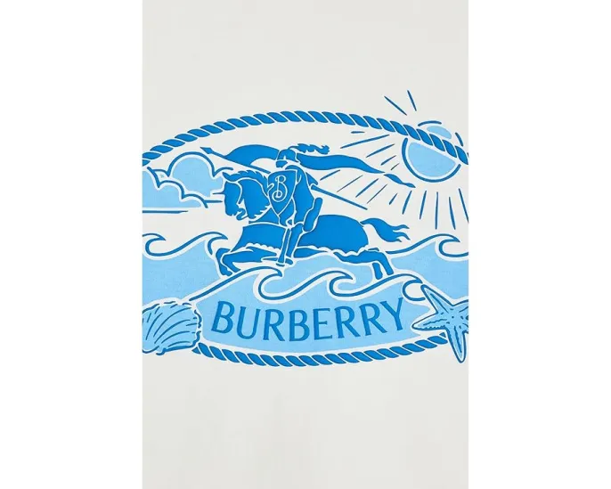Burberry Kids футболка Cedar Wave с волнообразным дизайном и ребристым воротником