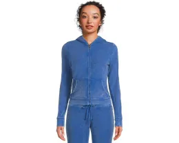 Куртка Juicy Couture из махровой ткани с графическим принтом и капюшоном