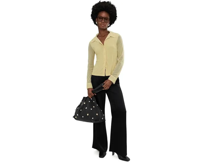 Приталенная рубашка Sanctuary Fitted Mesh с длинными рукавами