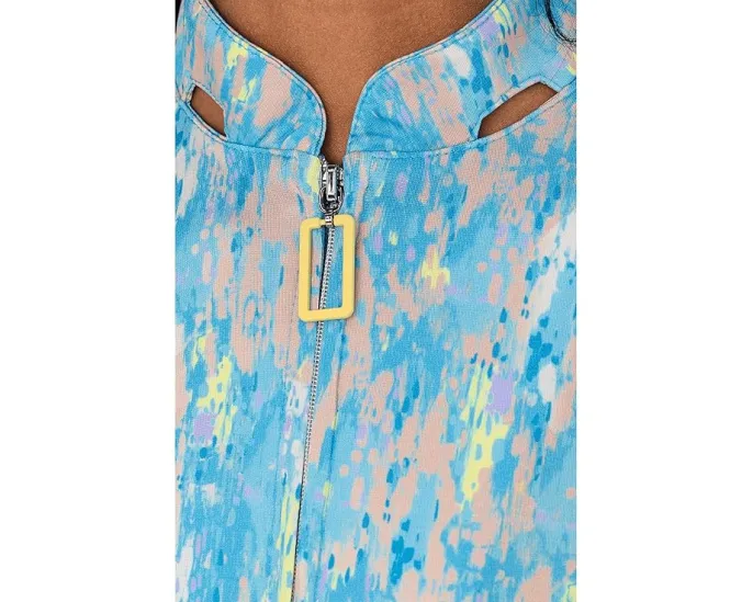 Безрукавное поло Jamie Sadock с принтом Fingerpaint и застежкой-молнией