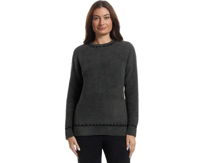 Свитер Barefoot Dreams Cozychic Ribbed с отделкой петельным швом и ребристым узором