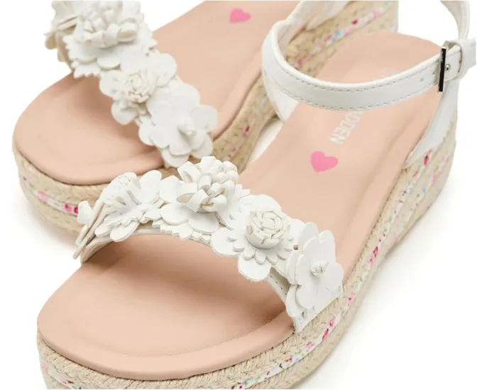 Детские сандалии Steve Madden Kids Dori с цветочными аппликациями и подошвой в стиле эспадрилий
