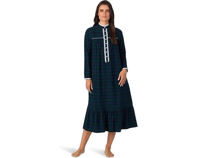 Ночная сорочка Lanz of Salzburg из фланели с высоким воротником 127 см