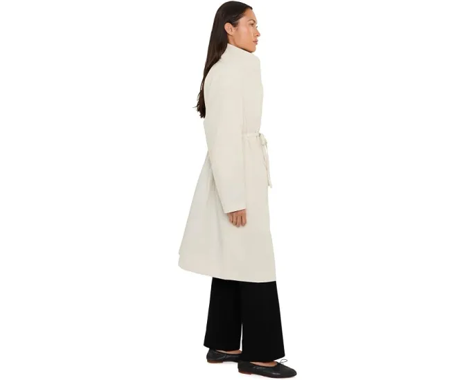 Eileen Fisher Пальто Petite из легкого хлопка с нейлоном и высоким драпированным воротником