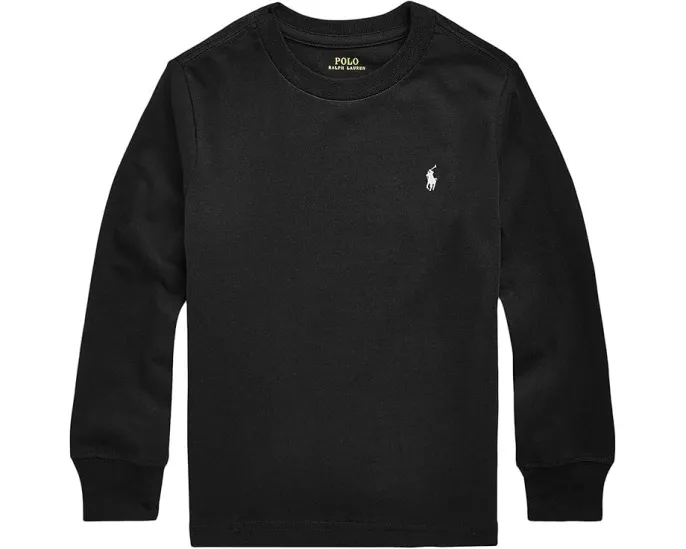 Футболка Polo Ralph Lauren с длинным рукавом из хлопка для младших детей